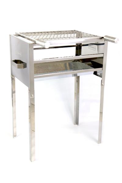 Imagem de Churrasqueira Inox Grande 56x40x81cm Altura Super Reforçada CE02,5