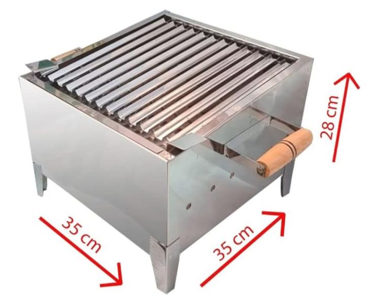 Imagem de Churrasqueira Mini Parrilha Argentina Inox Portátil