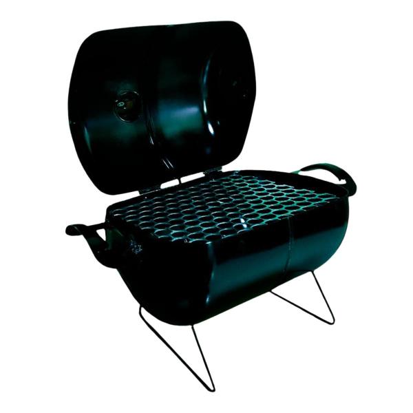 Churrasqueira Móvel Com Tampa Bafinho 45x35x32cm Tambor Mini Preta - HN Churrasqueira Móvel Com Tampa Bafinho 45x35x32cm Tambor Mini Preta - HN