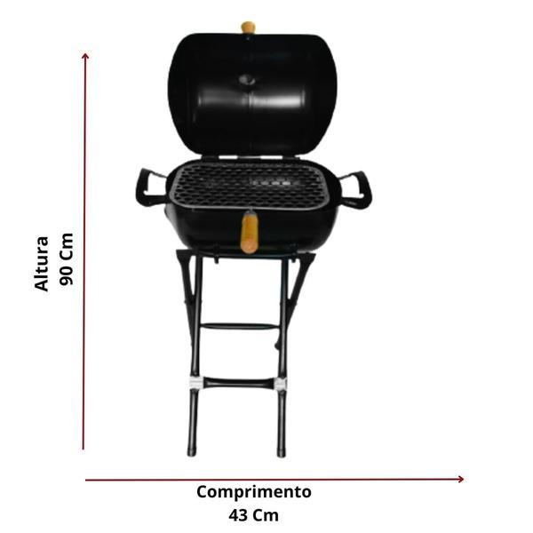 Imagem de Churrasqueira Móvel de tambor Bafinho Mini Com Pés 85cm Altura