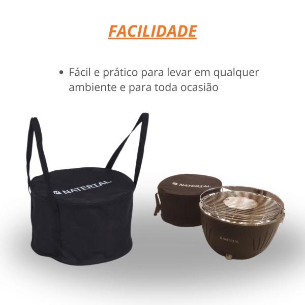 Imagem de Churrasqueira Movel Naterial Table Grill Portátil - Preta