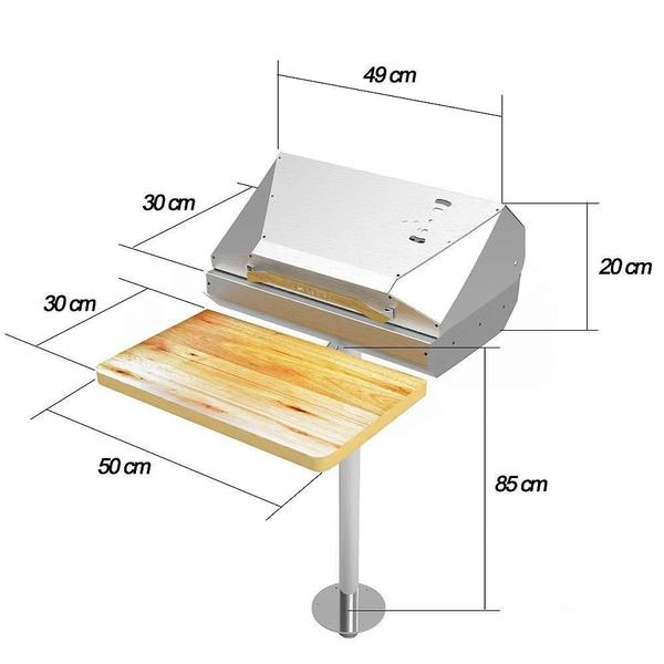 Churrasqueira Náutica Para Lancha Barco Aço Inox Mesa Apoio - Saro Imagem de Churrasqueira Náutica Para Lancha Barco Aço Inox Mesa Apoio