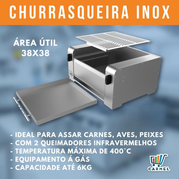 Imagem de Churrasqueira Parrilla A Gás Inox Grelha Argentina Anodilar