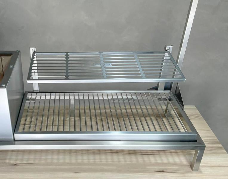 Churrasqueira Parrilla em INOX com Firebox e Grelha Uruguaia + KIT TENDAL 89x34cm - CWD Imagem de Churrasqueira Parrilla em INOX com Firebox e Grelha Uruguaia + KIT TENDAL 89x34cm