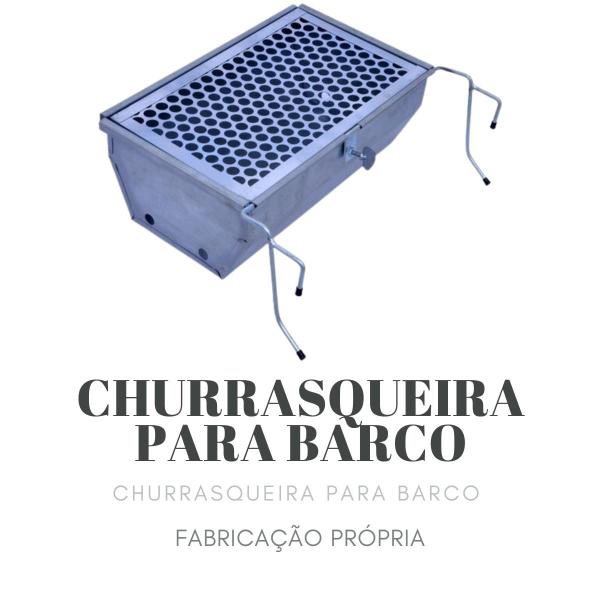 Churrasqueira Portátil Móvel Carvão para Barco Pesca - Riomar Equipesca Imagem de Churrasqueira Portátil Móvel Carvão para Barco Pesca