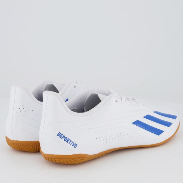 Imagem de Chuteira Adidas Deportivo II IN Futsal Branca e Azul