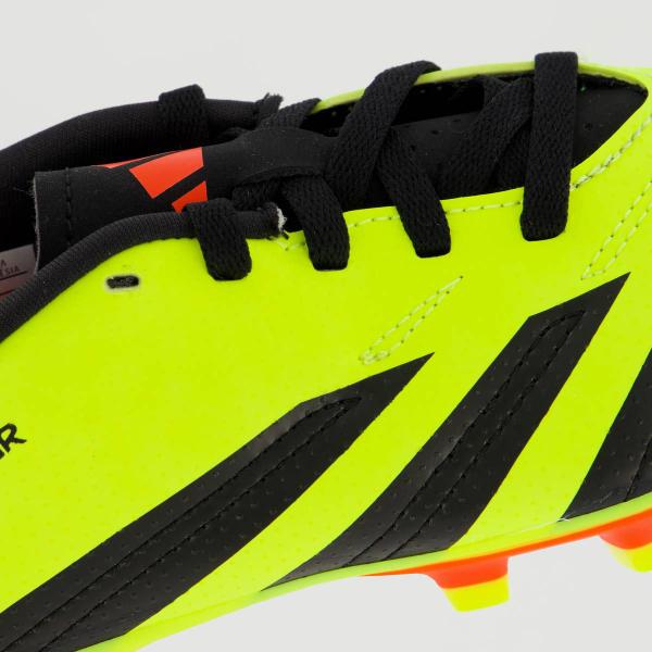 Imagem de Chuteira Adidas Predator 24 Club Low FxG Campo Juvenil Amarela e Preta