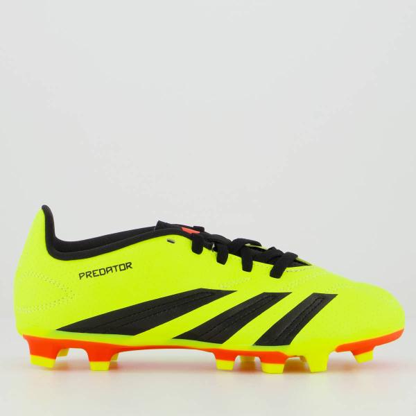 Imagem de Chuteira Adidas Predator 24 Club Low FxG Campo Juvenil Amarela e Preta