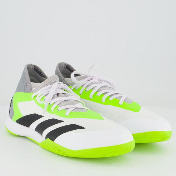 Imagem de Chuteira Adidas Predator Accuracy 23.3 IN Futsal Branca e Amarelo Fluorescente