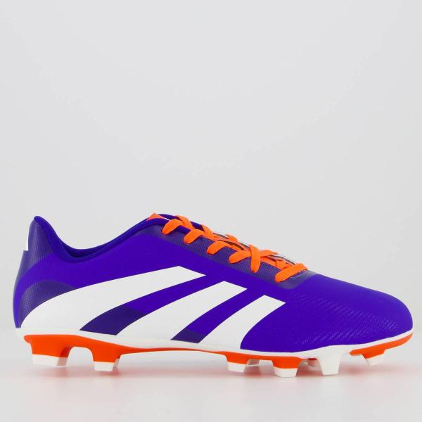 Imagem de Chuteira Adidas Predator Artilheira 24.5 FG Campo Azul e Laranja