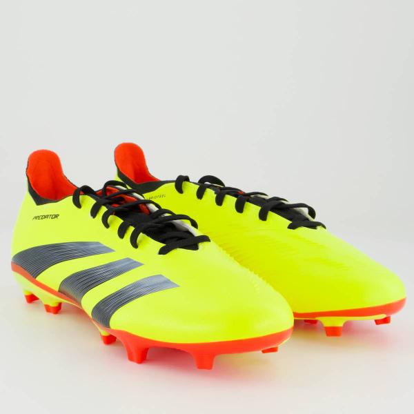 Imagem de Chuteira Adidas Predator League 24 Academy Low FG Campo Amarela e Preta