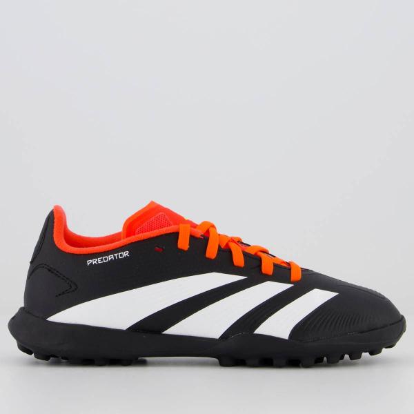 Imagem de Chuteira Adidas Predator League 24 Academy Low TF Society Juvenil Preta e Vermelha