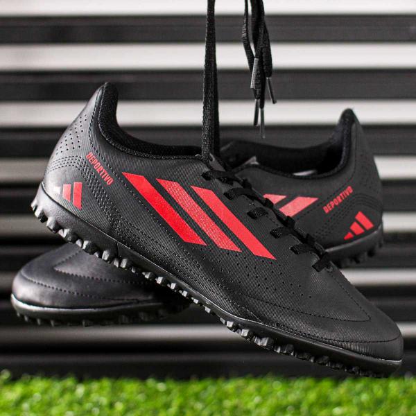 Imagem de Chuteira Adidas Society Deportivo III Preto Vermelho e Preto - Masculino