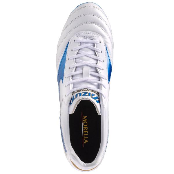 Imagem de Chuteira Campo  Mizuno Morelia Elite MD II Pro - Masculino - Branco-Azul