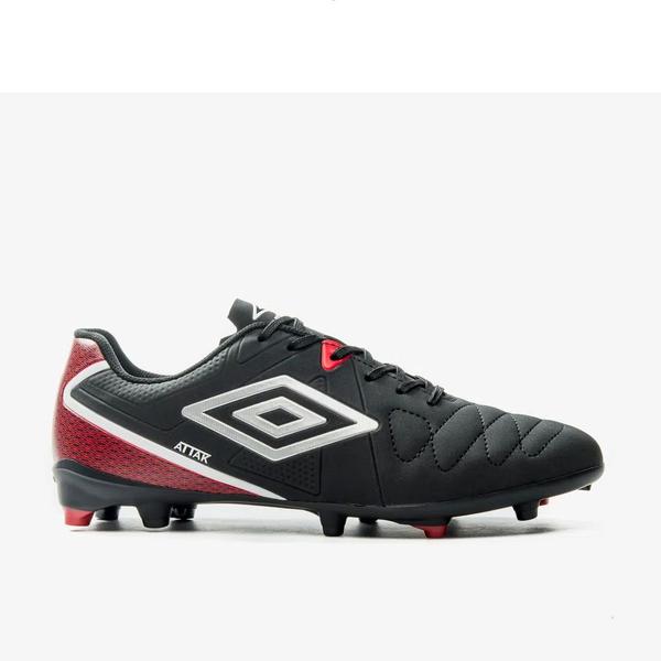 Imagem de Chuteira Campo Umbro Attak Eternal - Preto/Vermelho