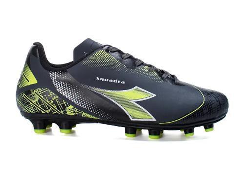 Imagem de Chuteira De Campo Diadora Squadra-Chumbo/Preto/Amarelo Neon