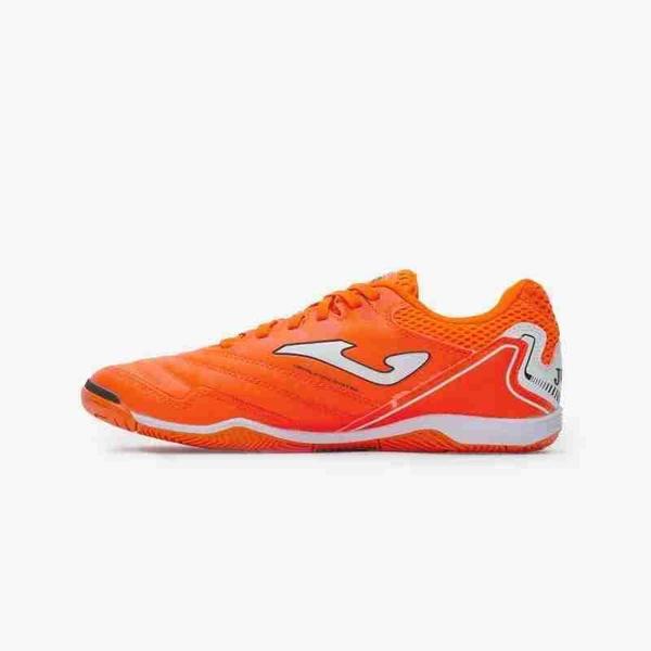 Chuteira de Futsal Joma Maxima - Laranja e Branco Imagem de Chuteira de Futsal Joma Maxima - Laranja e Branco