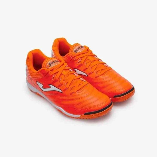 Chuteira de Futsal Joma Maxima - Laranja e Branco Imagem de Chuteira de Futsal Joma Maxima - Laranja e Branco
