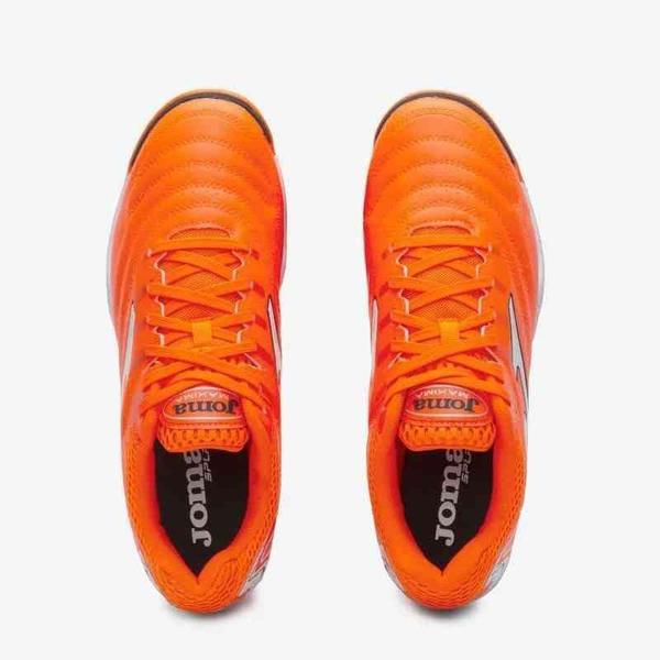 Chuteira de Futsal Joma Maxima - Laranja e Branco Imagem de Chuteira de Futsal Joma Maxima - Laranja e Branco