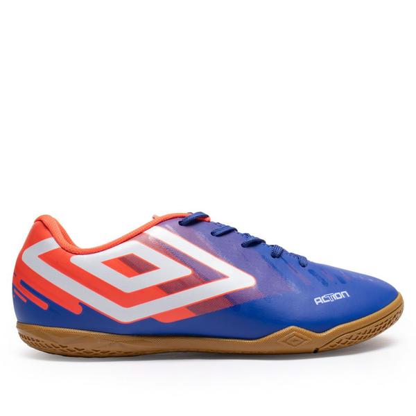 Imagem de Chuteira de Futsal Umbro Action Azul Royal/coral