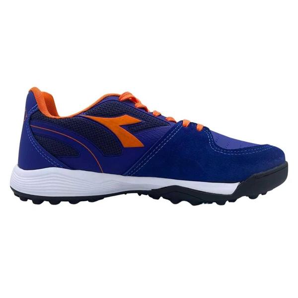 Imagem de Chuteira Diadora Vittoria Society Masculino - Azul e Laranja