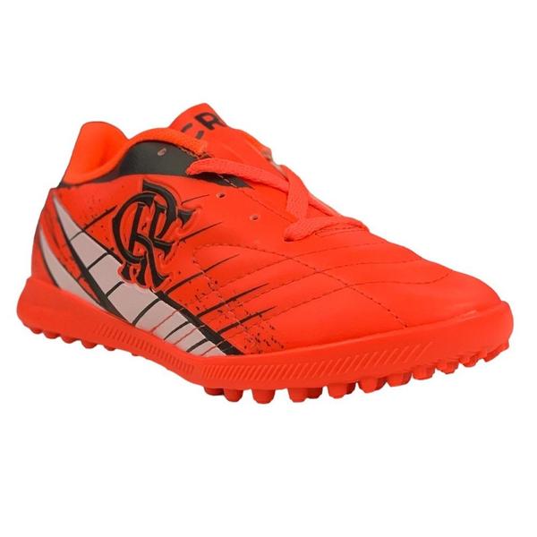 Imagem de Chuteira Flamengo Oxn Avanti 3 Society Pro Pvc - Infantil - Coral/Branca/Preto