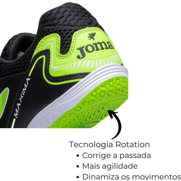 Chuteira Futebol de Salão Futsal Joma Maxima Masculino Tênis Futebol de Salão Futsal Quadra Imagem de Chuteira Futebol de Salão Futsal Joma Maxima Masculino Tênis Futebol de Salão Futsal Quadra