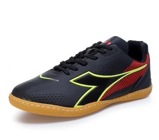 Imagem de Chuteira Futsal Diadora Mondiale - Preto/Vermelho - Tam 41