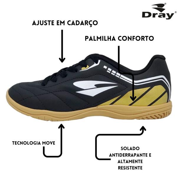 Imagem de Chuteira Futsal Futebol de Salão Resistente Dray 329