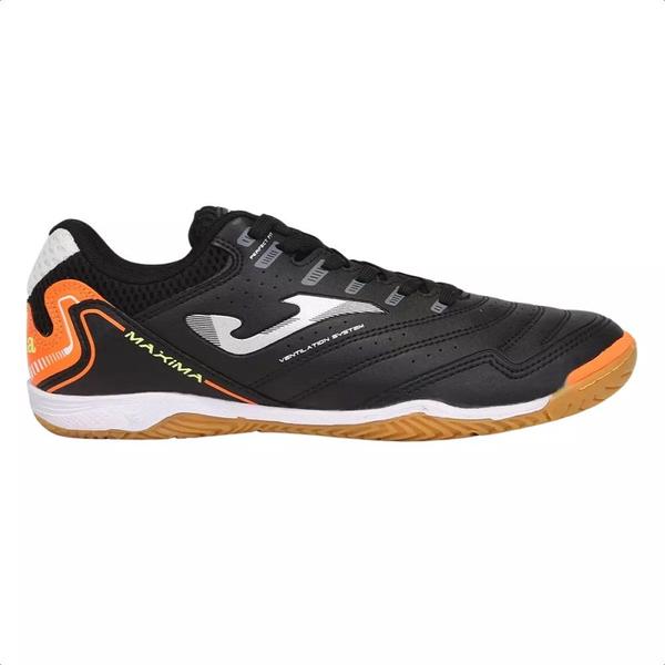 Imagem de Chuteira Futsal Joma  Máxima - Preto/Laranja