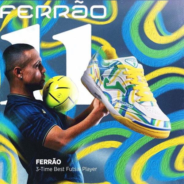 Imagem de Chuteira Futsal Joma Top Flex Rebound Ferrão II Branco