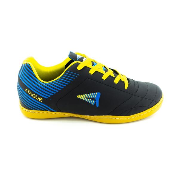 Imagem de Chuteira Futsal Masculina Winner 2769 - Preto, Azul e Amarelo