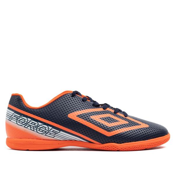 Imagem de Chuteira Futsal Umbro Force Marinho/laranja