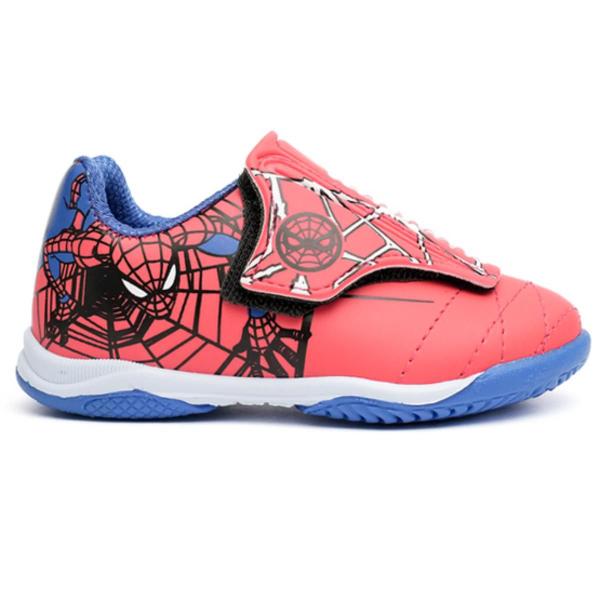 Imagem de Chuteira Infantil Futsal Dray Marvel Homem Aranha - Vermelho e Preto