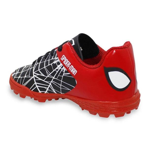 Imagem de Chuteira Infantil Society Dray Marvel Homem Aranha - Preto e Vermelho