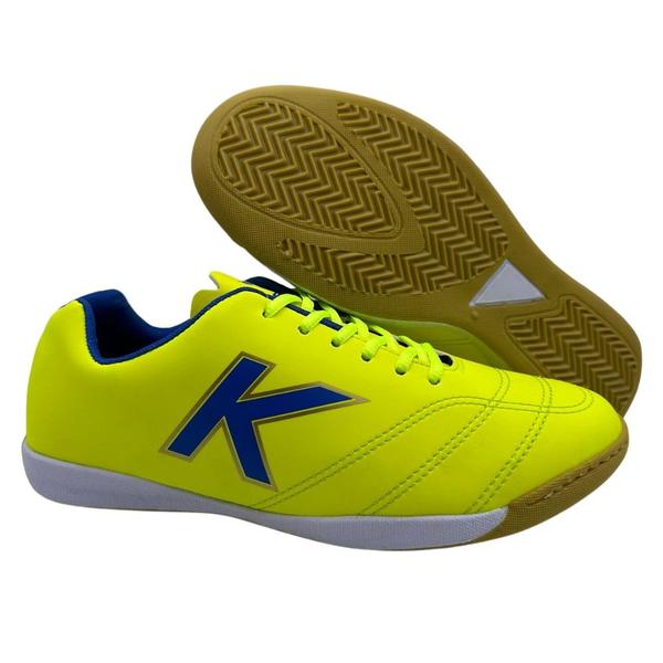 Imagem de Chuteira Kelme Futsal Sin Rush FS Salão Amarela Azul FS 636