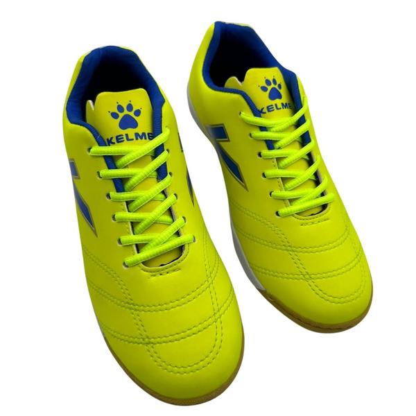 Imagem de Chuteira Kelme Futsal Sin Rush FS Salão Amarela Azul FS 636