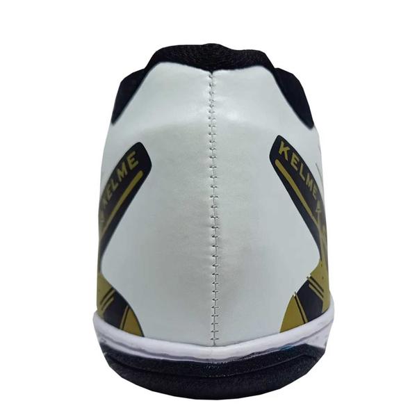 Imagem de Chuteira Kelme Sin Turbo Futsal Masculino - Branco e Dourado