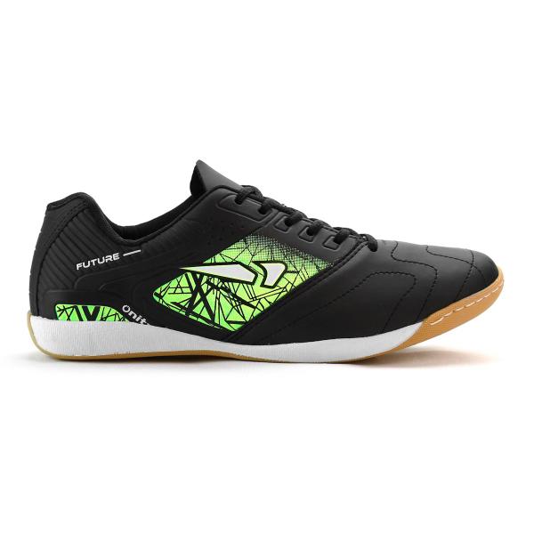 Imagem de Chuteira Masculina  Onity Futsal Super Confortável Preto/Verde