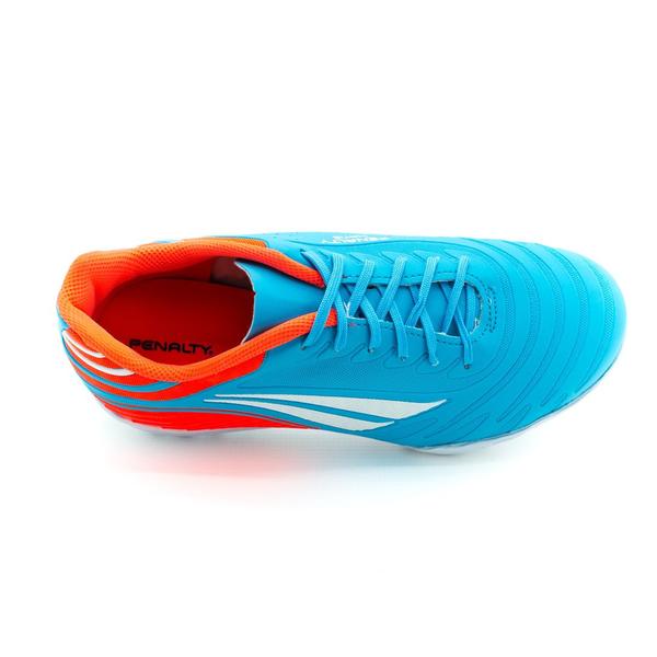 Imagem de Chuteira Masculina Penalty Society Matis - Azul e Laranja