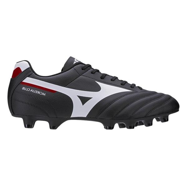 Chuteira Mizuno de Campo Morelia Club MD Preto e Vermelho - Masculino Imagem de Chuteira Mizuno de Campo Morelia Club MD Preto e Vermelho - Masculino