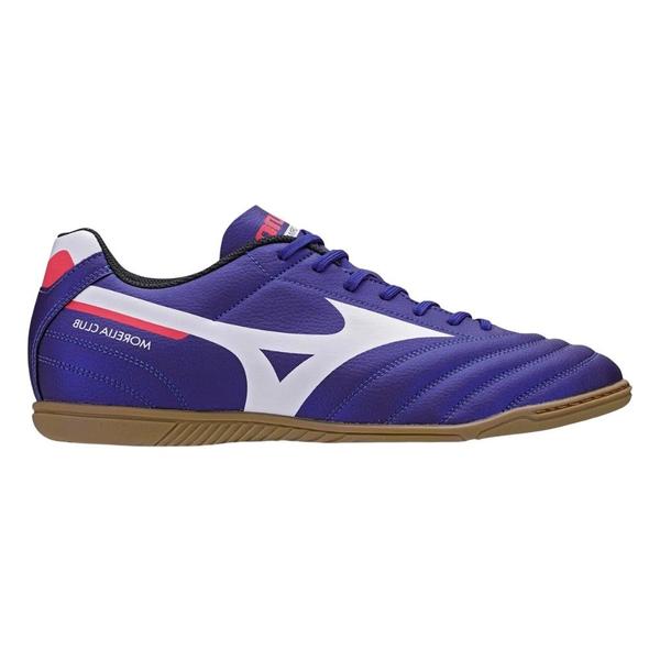 Imagem de Chuteira Mizuno de Futsal Morelia Classic AS Azul e Branco - Masculino