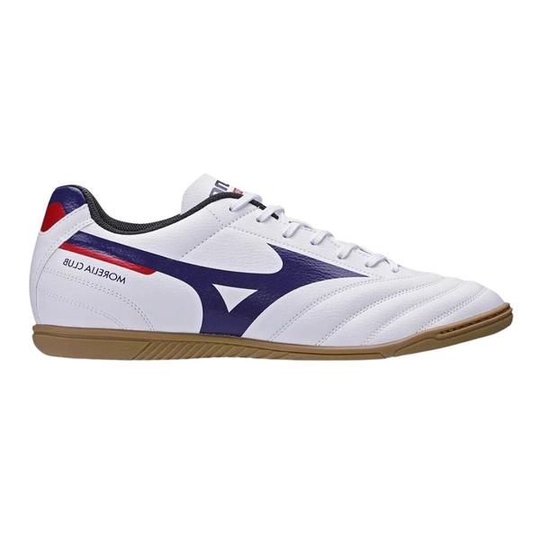 Imagem de Chuteira Mizuno de Futsal Morelia Classic AS Branco e Marinho - Masculino