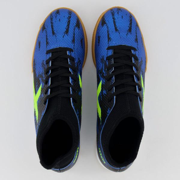 Imagem de Chuteira Oxn Fusion Grip 3 Neo Futsal Preta e Azul