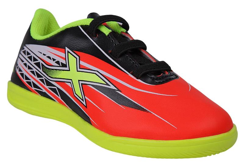 Imagem de Chuteira Oxn Indoor Futsal Racer kids Menino Coral/Lima