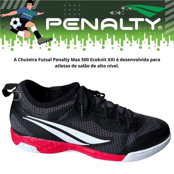 Chuteira Penalty Futsal Max 500 Ecoknit XXI Tenis Futebol Quadra