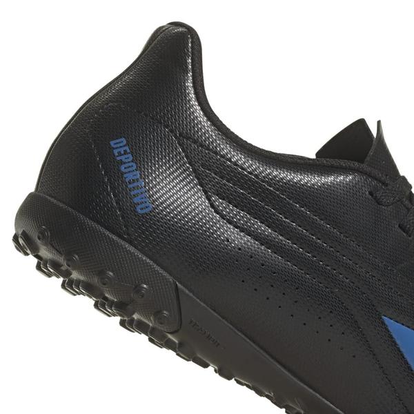 Imagem de Chuteira Society Adidas Deportivo II Cor: Preto E Azul - Tamanho: 41