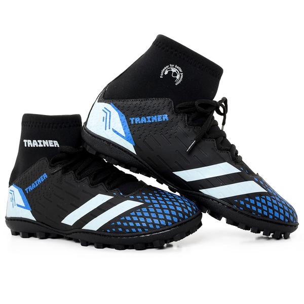 Chuteira society botinha campo sintetico cano alto 36 ao 43