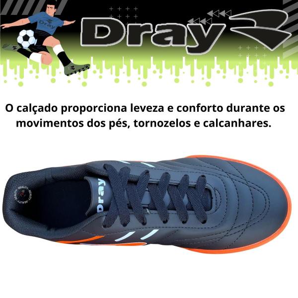 Imagem de Chuteira Society Dray Travava Fixa Baixa Tenis com Trava Para Grama Sintética