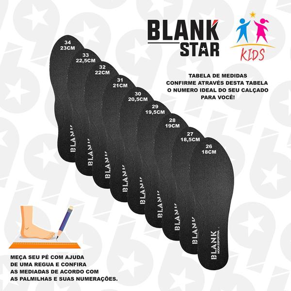 Imagem de Chuteira Society Infantil Blank Star Cano Alto Botinha com Solado Costurado 28 ao 33 Preto Dourado